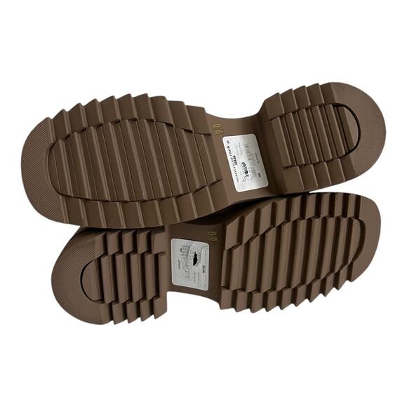 Steve Madden Gates Tan Suede Chelsea Buckle Chunky Heel Boots Size 9 - Picture 11 of 14